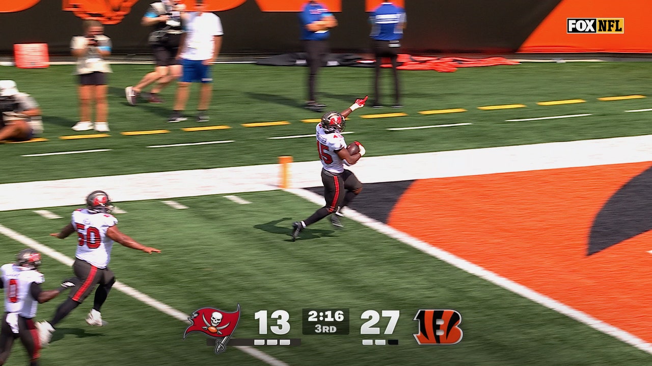Josiah Trotter intercepts Joe Burrow and returns it for TD, trimming Bucs' deficit vs. Bengals | NFL Highlights