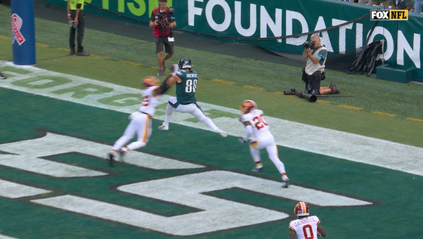 Eagles' Jalen Hurts finds Dallas Goedert to take an early lead vs Commanders | NFL Highlights