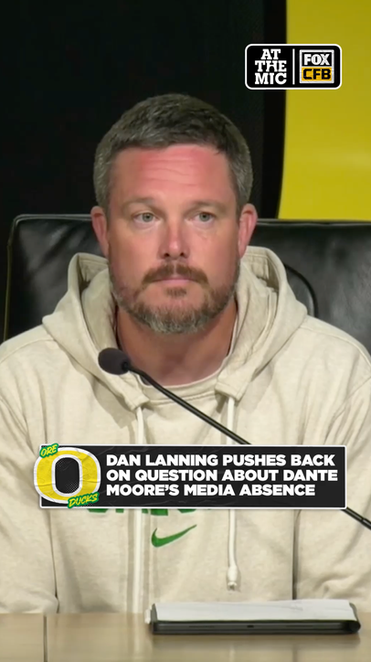 Things got tense when Dan Lanning was asked why Dante Moore didn’t speak to the media after Oregon's loss to Oklahoma State.