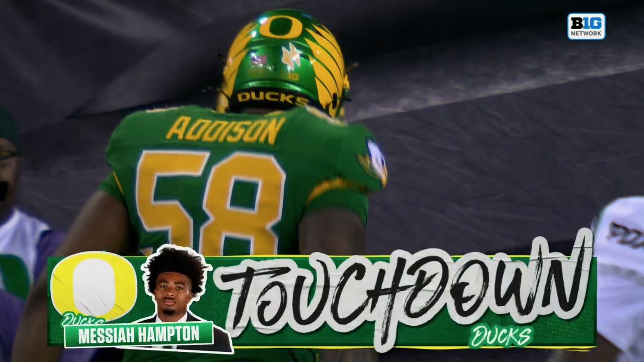 Dylan Raiola finds Messiah Hampton for 17-yard TD, extending Oregon's lead over Portland State