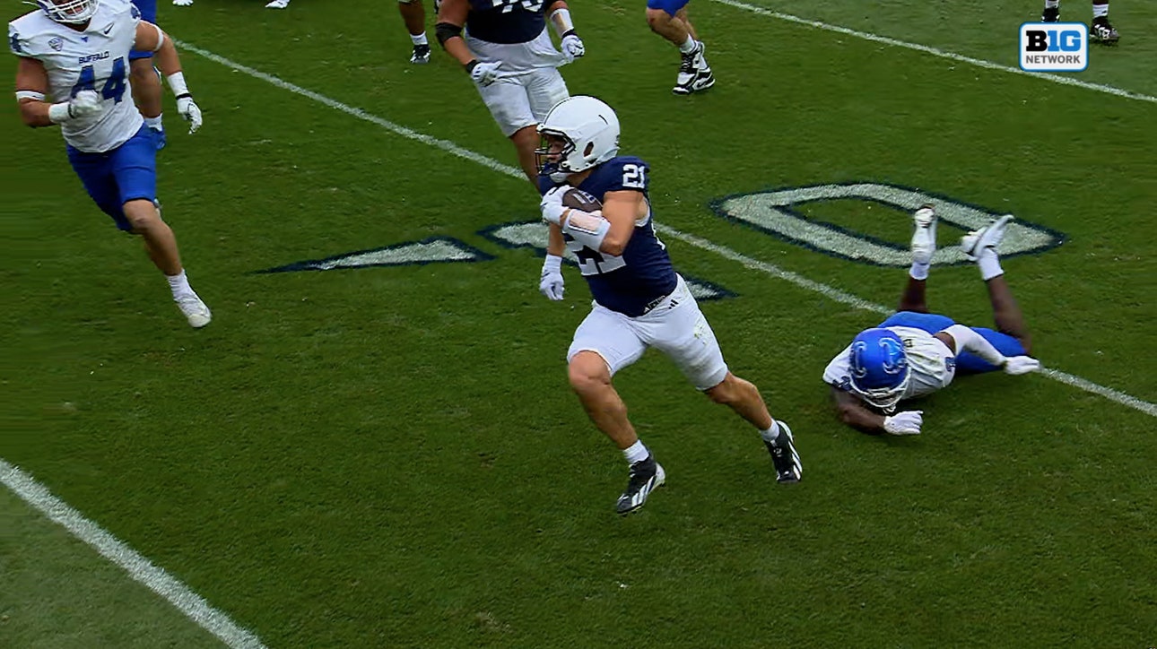 Penn State's Carson Hansen rushes for a 12-yard TD, extending lead vs Buffalo in the 3rd quarter