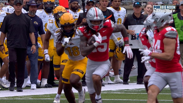 Luke Fahey finds Chris Henry Jr. for 75-yard TD, extending Ohio State lead over Kent State