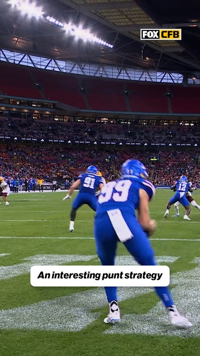 He punted it right into the bench...