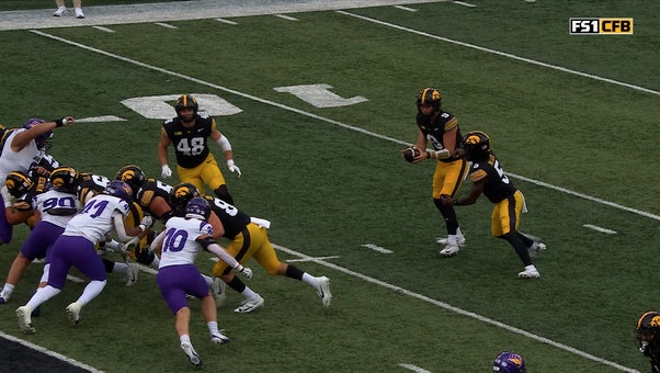 Nathan McNeil rushes for a TD to give Iowa the first lead of the game vs Northern Iowa