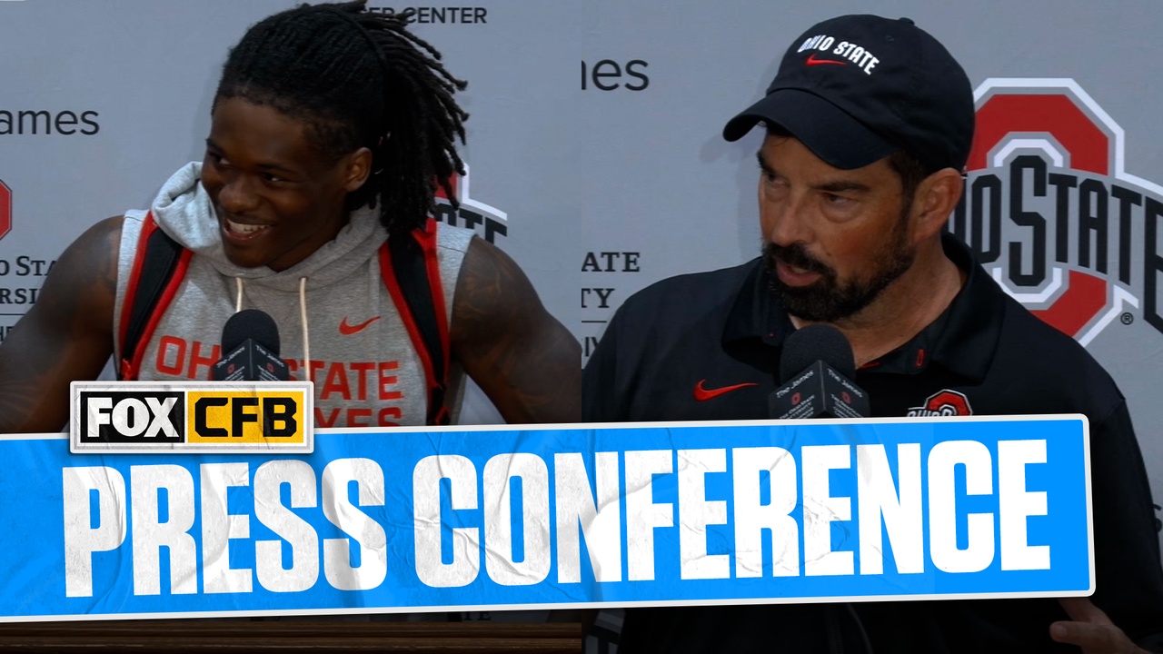 Ohio State's Jeremiah Smith, HC Ryan on bounce-back win in Week 3, Smith breaking receiving record