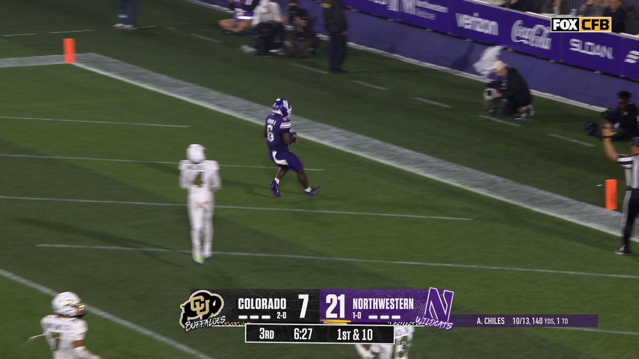 Aidan Chiles finds Joseph Himon II for 25-yard TD, extending Northwestern's lead over Colorado