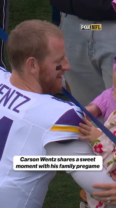 Carson Wentz has a sweet moment with his family