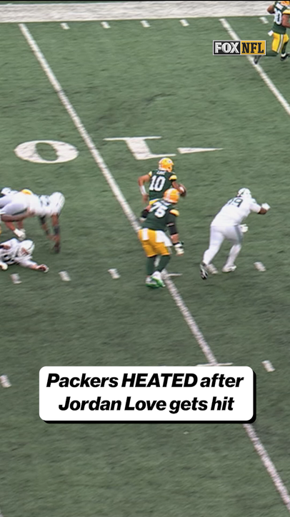 Packers HEATED after Jordan Love gets hit!