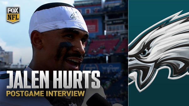 Jalen Hurts reacts after Eagles pull off thrilling last-second WIN over Titans