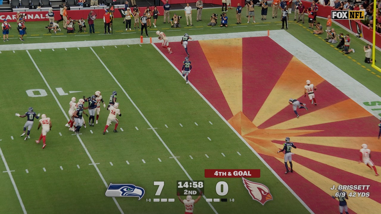 Jacoby Brissett connects with Trey McBride for TD, bringing Cardinals even with Seahawks | NFL Highlights