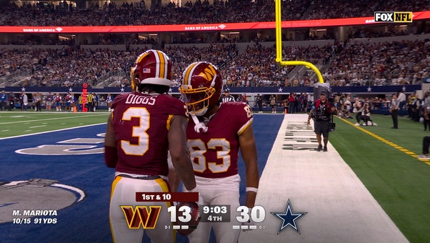Marcus Mariota finds Stefon Diggs for 20-yard TD, shrinking Commanders' deficit vs Cowboys | NFL Highlights