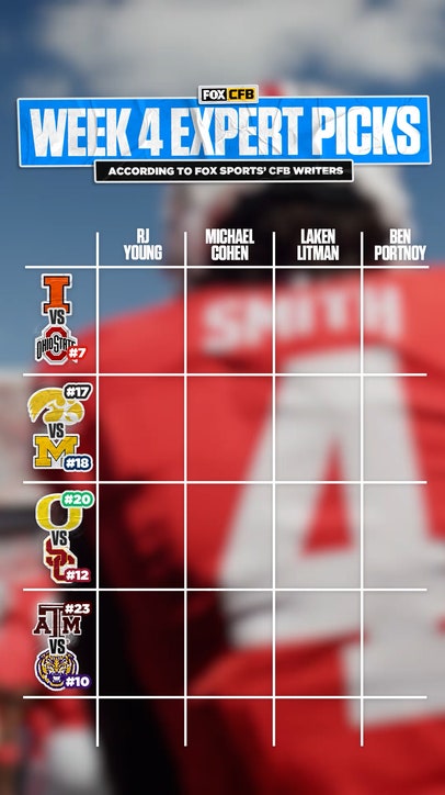 Who do you think will win in each of these Week 4 matchups?