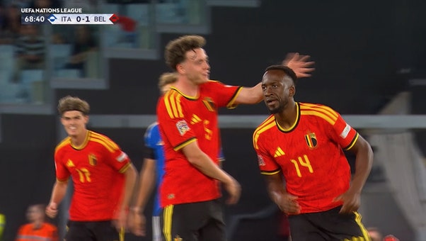 Dodi Lukébakio scores goal, extending Belgium's lead over Italy
