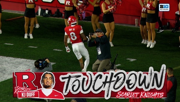 Dylan Lonergan finds KJ Duff for 77-yard TD, extending Rutgers' lead over Howard