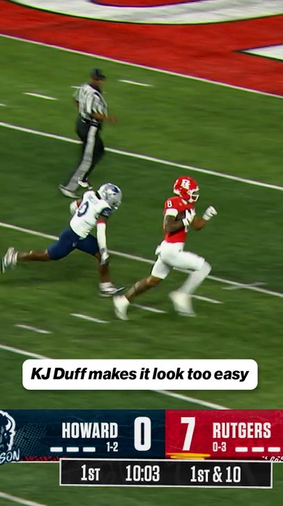 KJ Duff sets a Rutgers record with his fifth-straight game with a receiving TD 🤯