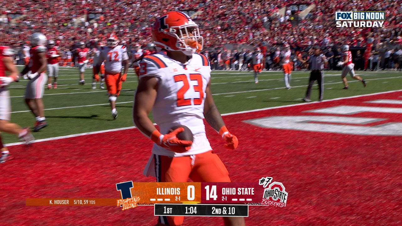 Illinois’ Jordan Anderson Takes It 22 Yards for Touchdown Against Ohio State