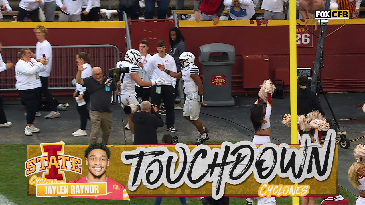Iowa State's Jaylen Raynor rushes for an 8-yard TD to draw closer vs Utah