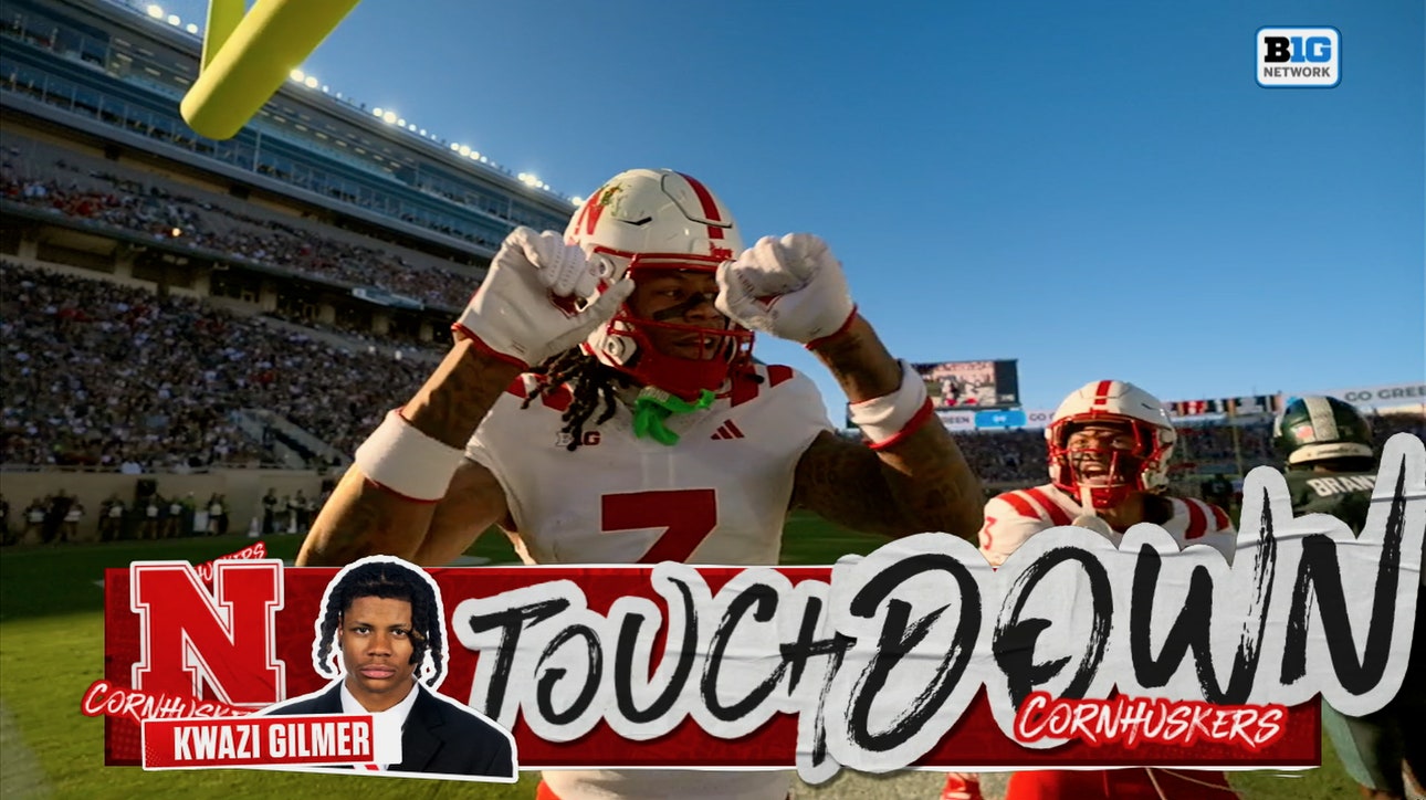 Nebraska's Anthony Colandrea connects with Kwazi Gilmer for 44-yard TD, giving them lead over Michigan State