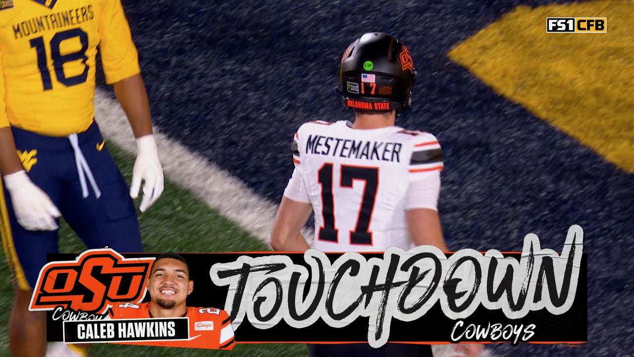 Caleb Hawkins runs for 22-yard TD, giving Oklahoma State lead over West Virginia