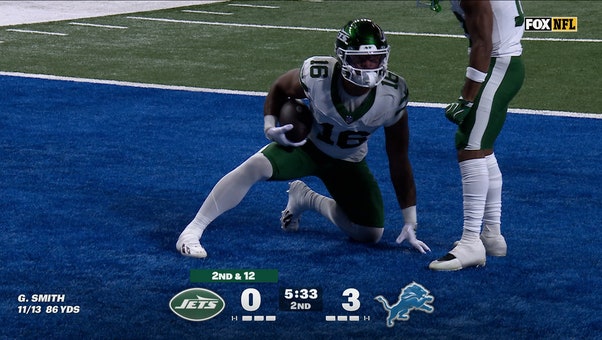 Geno Smith Finds Kenyon Sadiq for His FIRST RECEIVING TD, Giving Jets Lead Over Lions | NFL Highlights