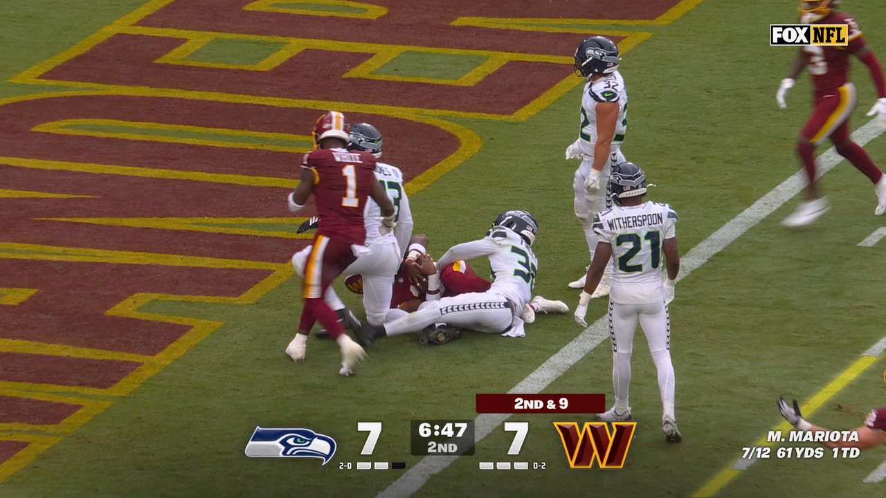 Marcus Mariota connects with Treylon Burks for 11-yard TD, giving Commanders lead over Seahawks | NFL Highlights