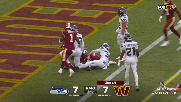 Marcus Mariota connects with Treylon Burks for 11-yard TD, giving Commanders lead over Seahawks | NFL Highlights