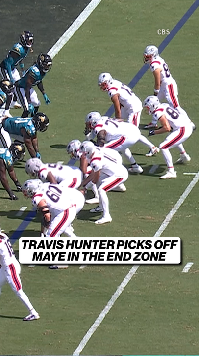 Travis Hunter picks off Maye in the end zone!
