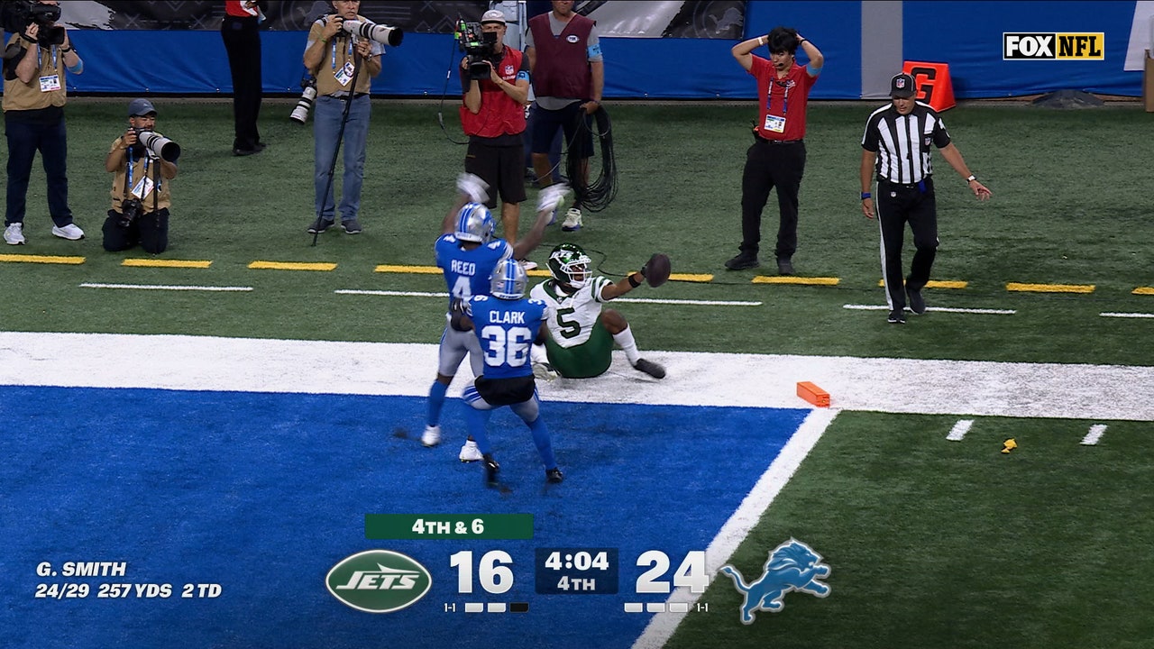 Garrett Wilson Makes UNREAL Catch, tying the game at 24-24 against the Lions | NFL Highlights