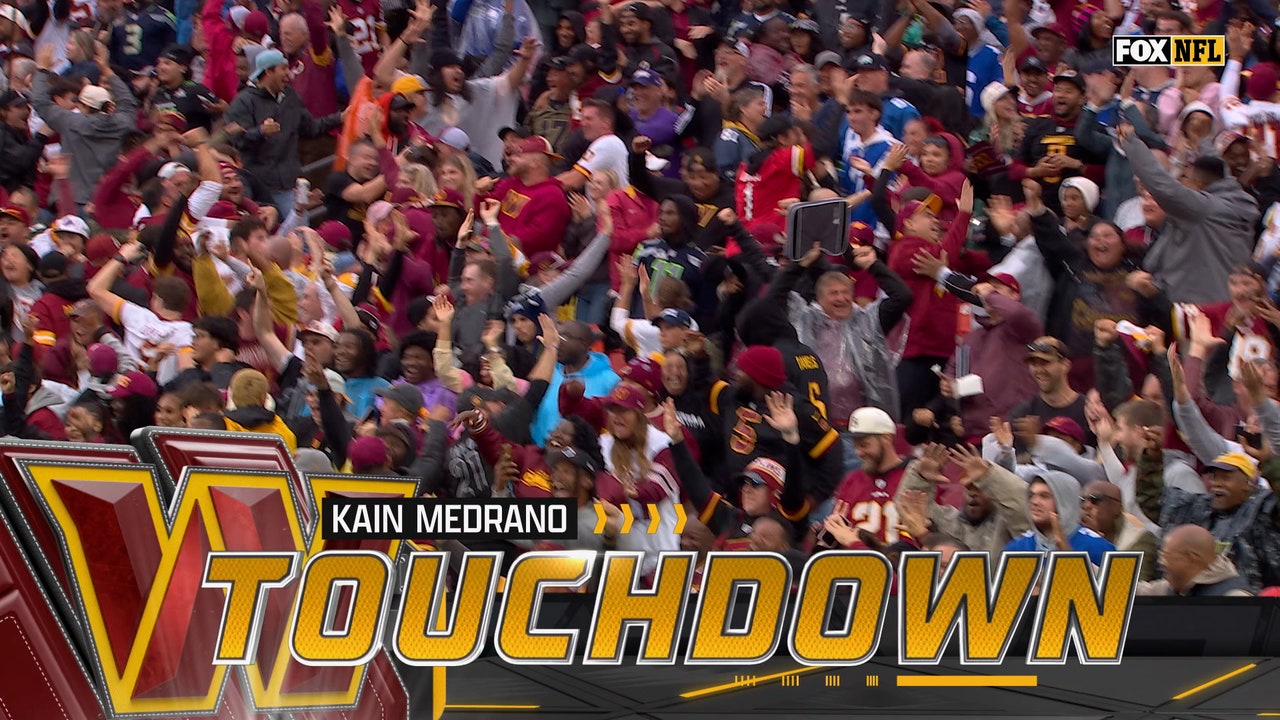 Kain Medrano intercepts Sam Darnold and takes it to the house, extending the Commanders' lead over the Seahawks | NFL Highlights