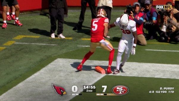Brock Purdy finds Mike Evans for 23-yard TD, extending 49ers' lead over Cardinals | NFL Highlights