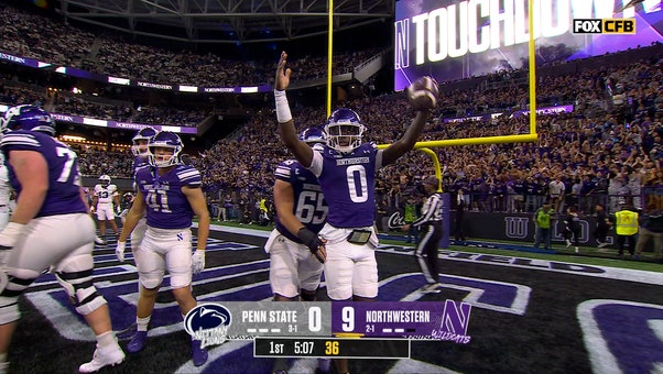 Joseph Himon II's 47-yard rush sets up Aidan Chiles' two-yard TD run, giving Northwestern lead over Penn State