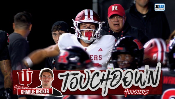 Josh Hoover connects with Charlie Becker for 9-yard TD, giving Indiana lead over Rutgers