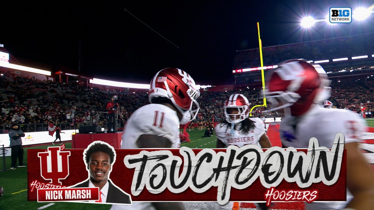 Josh Hoover connects with Nick Marsh for 12-yard TD, extending Indiana’s lead over Rutgers