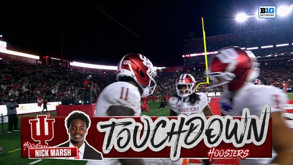 Josh Hoover connects with Nick Marsh for 12-yard TD, extending Indiana’s lead over Rutgers