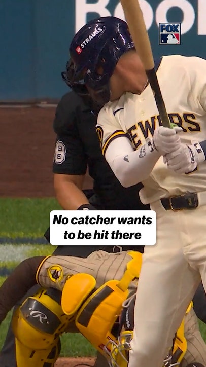 The toughest part of being a catcher right there...