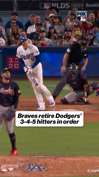 The Dodgers 3-4-5 hitters came up with 2 on and no outs in the 5th, but the Braves shut them down 💪