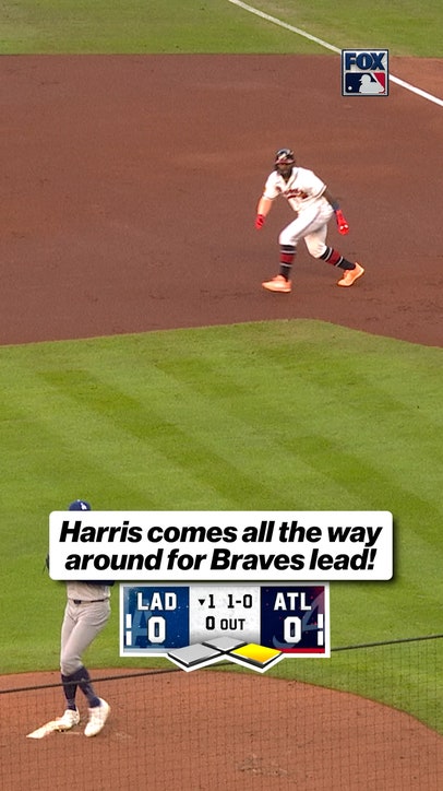 The Braves take the lead in the first inning!