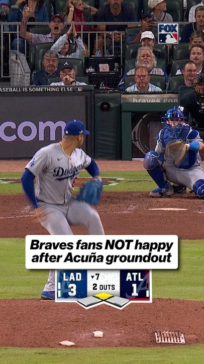 Braves fans react to Ronald Acuña Jr.’s ground out to end the 7th 👀