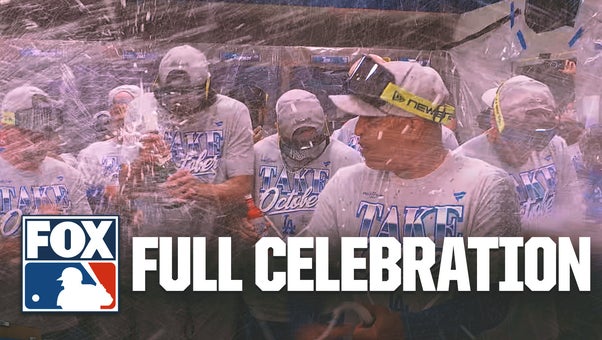 Full Los Angeles Dodgers' Celebration After Winning NLDS