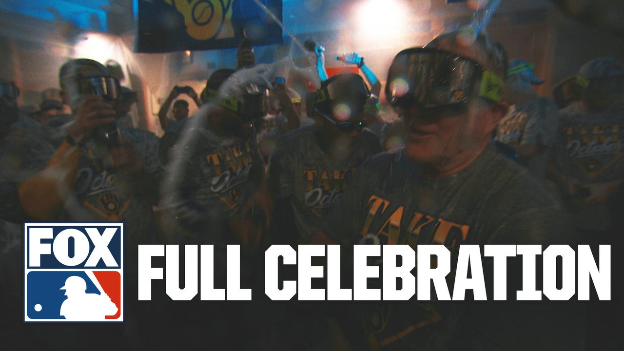 Full Milwaukee Brewers' Celebration After Winning NLDS
