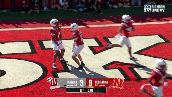 Nyziah Hunter rushes for 10-yard TD, giving Nebraska lead over Indiana