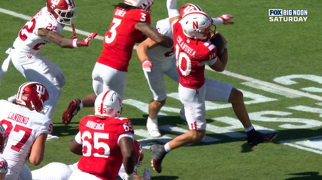 Anthony Colandrea takes it himself for 39-yard TD, extending Nebraska's lead over Indiana