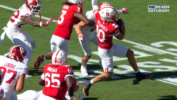 Anthony Colandrea takes it himself for 39-yard TD, extending Nebraska's lead over Indiana
