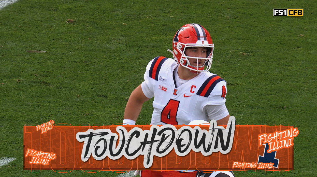 Katin Houser connects with Aidan Laughery for five-yard TD giving Illinois' lead over Michigan State