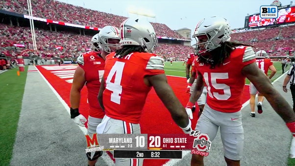 Ohio State's Jeremiah Smith hauls in 40-yard TD for his SECOND score of the game vs Maryland