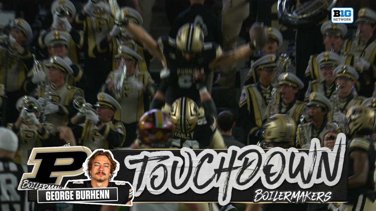 Ryan Browne finds George Burhenn for 15-yd TD pass, giving Purdue lead over Minnesota
