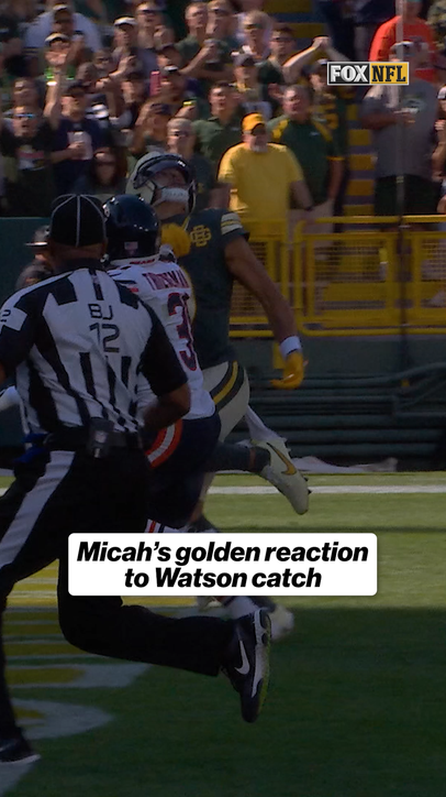 Micah was FIRED UP after that grab by Christian Watson