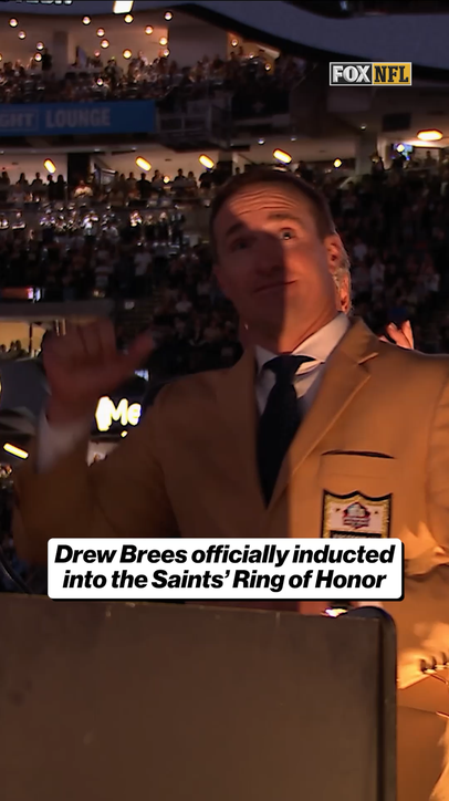 Saint's legend and FOX Sports' Drew Brees gets his Ring of Honor in New Orleans