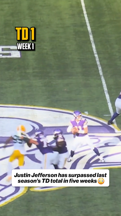 Crazy to think Justin Jefferson only had two TDs all of last season. How many will he end with this season?
