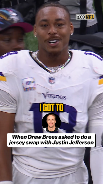 A great Drew Brees and Justin Jefferson moment
